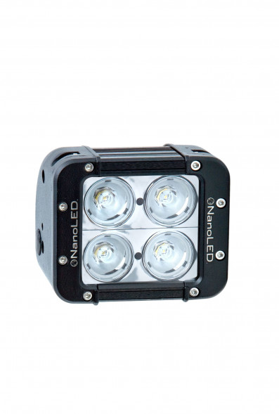 Фара светодиодная NANOLED 40W, 4 LED CREE X-ML, в два ряда, узкий луч, 116*100*93 мм