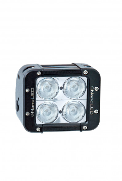 Фара светодиодная NANOLED 40W, 4 LED CREE XM-L, в два ряда, широки луч, 116*100*93 мм