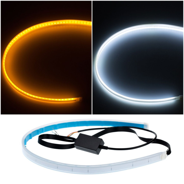 ДХО NEON RUNNING гибкие, Ice blue + Yellow, 60см, 12V, комплект