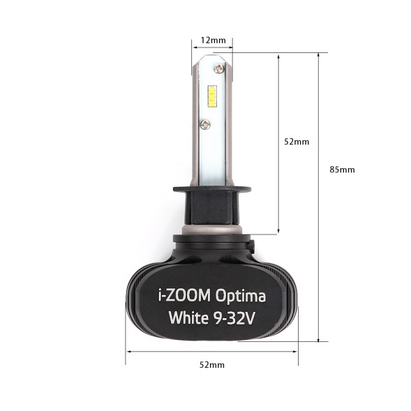 Светодиодные лампы H1 Optima LED i-ZOOM, Seoul-CSP, Warm White, 9-32V, 2 лампы