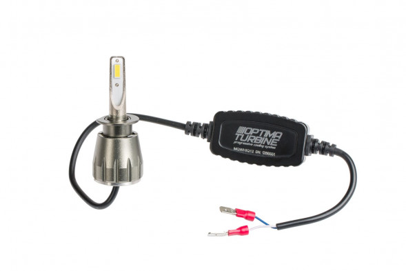 Светодиодные лампы H1 Optima LED Turbine GT, чип 7535, White, 9-32V, IP68, 2шт МиниТурбина, Циркуляция  внутри фары