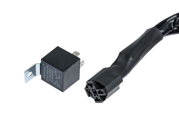 Проводка для Двух фар мощностью до 120W, 12V, Накладной выключатель, с реле и предохранителем, без разъемов