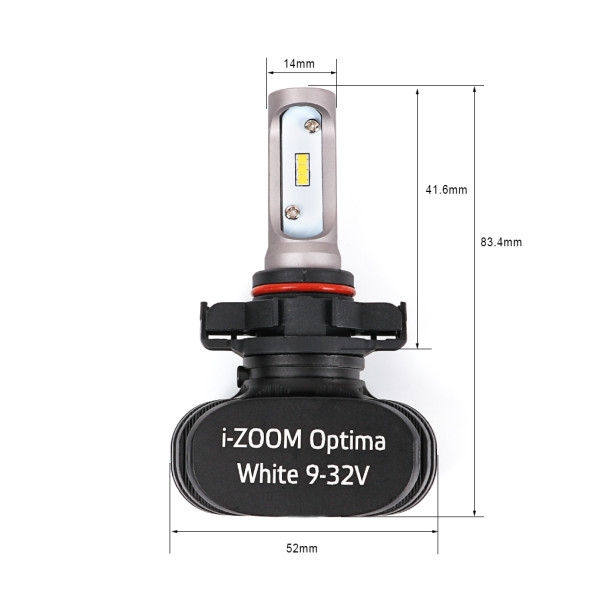 Светодиодные лампы PSX24W Optima LED i-ZOOM, Seoul-CSP, Warm White, 9-32V, 2 лампы