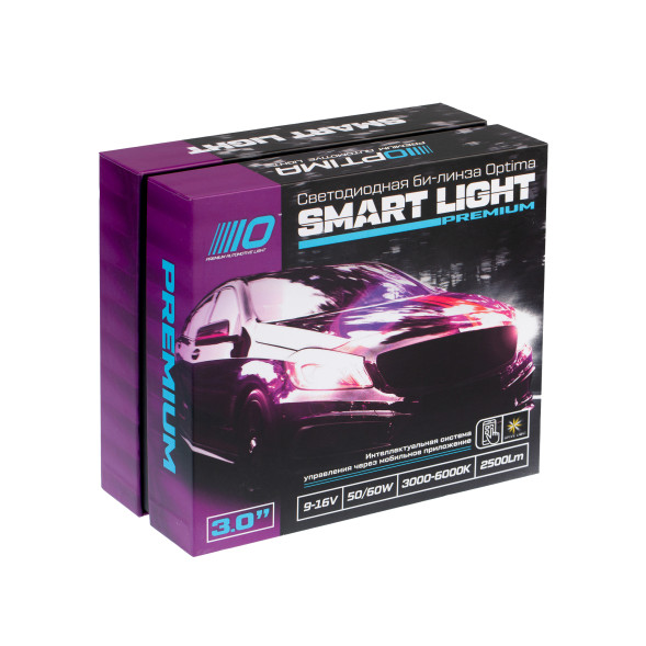 Светодиодная линза Optima Premium Bi-LED Lens Smart Light, 3000-6000K, 3.0", 12V, комплект 2 шт