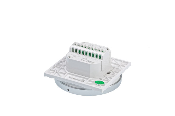 Комнатный термостат с WiFi, FAC-6000ALW, FANCOIL корпус Круглый цвет Чер., Экран Черн., буквы Бел.