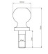 Шар для фаркопа 2'' X1"X2-1/8" 2,7 тонны