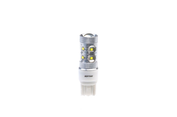 Светодиодная лампа цоколь W21W-7440 Optima Premium, CREE*10, 5100K, 50W, 12V, (W3X16d), 1 лампа