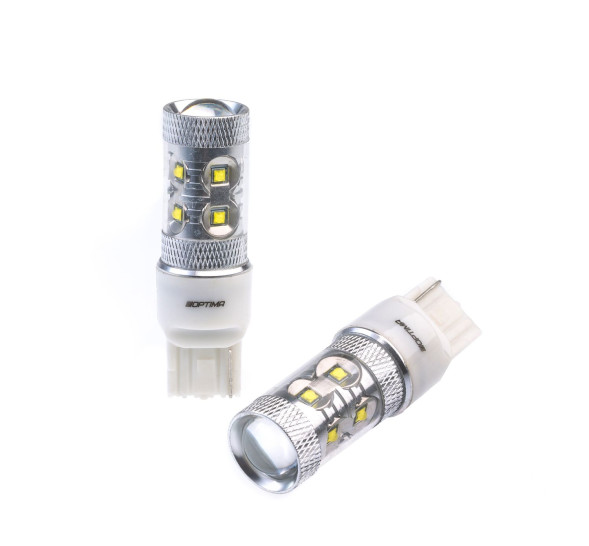 Светодиодная лампа цоколь W21W-7440 Optima Premium, CREE*10, 5100K, 50W, 12V, (W3X16d), 1 лампа